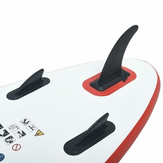 Stand-up paddleboard opblaasbaar rood en wit 5