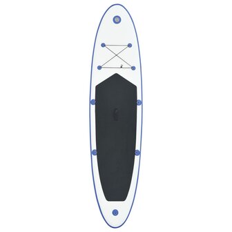 Stand Up Paddleboardset opblaasbaar blauw en wit 3