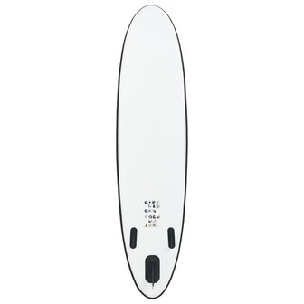 Stand-up paddleboard opblaasbaar zwart en wit 4