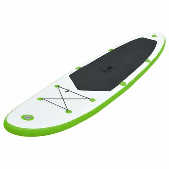 Stand-up paddleboard opblaasbaar groen en wit 2