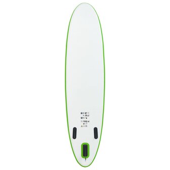 Stand Up Paddleboardset opblaasbaar groen en wit 3