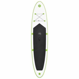 Stand Up Paddleboard opblaasbaar met zeilset groen en wit 6