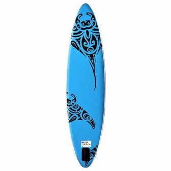 Stand Up Paddleboardset opblaasbaar 320x76x15 cm blauw 4