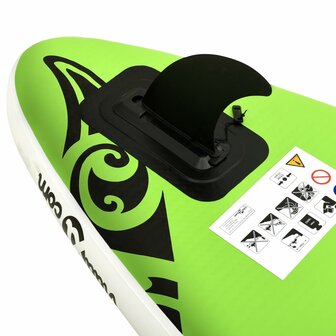 Stand Up Paddleboardset opblaasbaar 366x76x15 cm groen 7