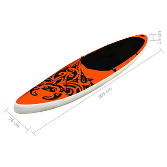 Stand Up Paddleboardset opblaasbaar 305x76x15 cm oranje 11