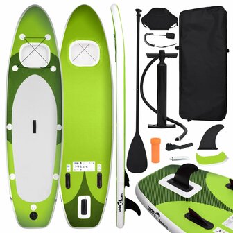 Stand Up Paddleboardset opblaasbaar 330x76x10 cm groen 1