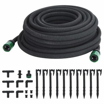 Druppelslang 0,6&amp;apos;&amp;apos; 25 m rubber zwart 3