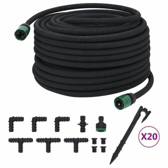 Druppelslang 0,6&amp;apos;&amp;apos; 50 m rubber zwart 3