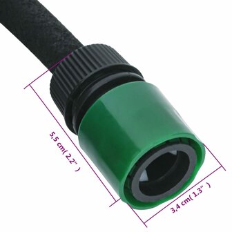 Druppelslang 0,6&amp;apos;&amp;apos; 50 m rubber zwart 8