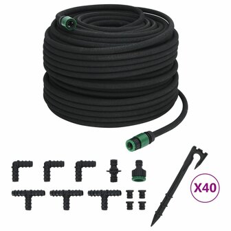 Druppelslang 0,6&amp;apos;&amp;apos; 100 m rubber zwart 3