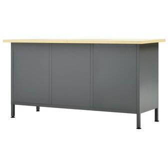 Werkbank 160x60x85 cm staal zwart 5