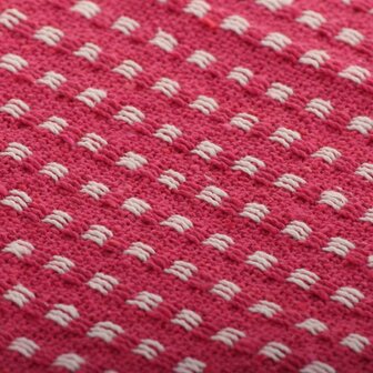 Plaid vierkantjes 125x150 cm katoen roze 6