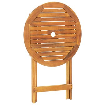 3-delige Bistroset poly rattan en massief hout grijs 8