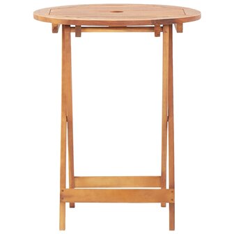 3-delige Bistroset polypropeen en massief hout beige 6