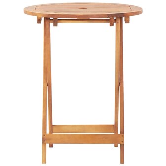 3-delige Bistroset stof en massief hout beige 6