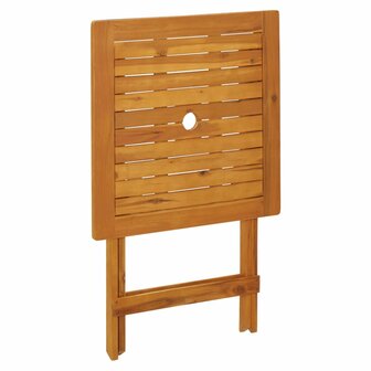 3-delige Bistroset polypropeen en massief hout beige 8