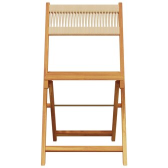 Tuinstoelen 4 st inklapbaar massief acaciahout beige 4