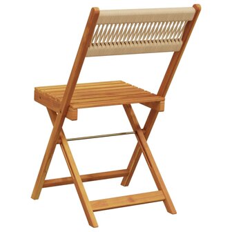 Tuinstoelen 4 st inklapbaar massief acaciahout beige 6