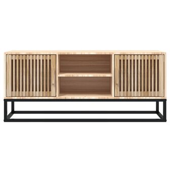 Tv-meubel 105x30x45 cm bewerkt hout en ijzer 4