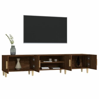 Tv-meubel 180x31,5x40 cm bewerkt hout bruin eikenkleur 5