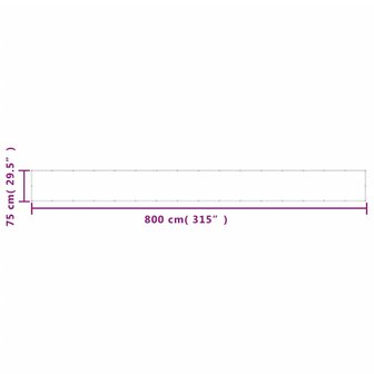 Balkonscherm 75x800 cm 100% oxford polyester cr&egrave;mekleurig 6