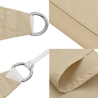 Zonnescherm driehoekig 2,5x2,5x3,5 m oxford stof beige 8