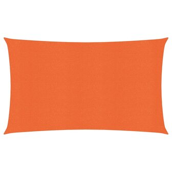 Zonnezeil 160 g/m&sup2; rechthoekig 3x6 m HDPE oranje 1