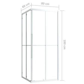 Douchecabine 80x80x180 cm ESG 9