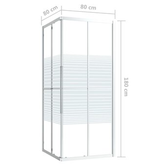 Douchecabine 80x80x180 cm ESG 9