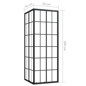 Douchecabine 70x70x180 cm ESG 9