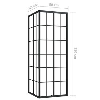 Douchecabine 80x80x180 cm ESG 9