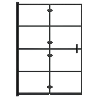 Douchewand inklapbaar 100x140 cm ESG zwart 5