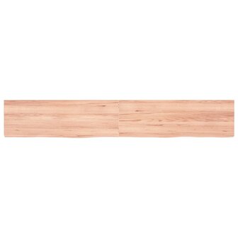 Wastafelblad 180x30x(2-6) cm behandeld massief hout lichtbruin 3