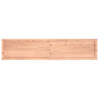 Wastafelblad 180x40x(2-6) cm behandeld massief hout lichtbruin 4