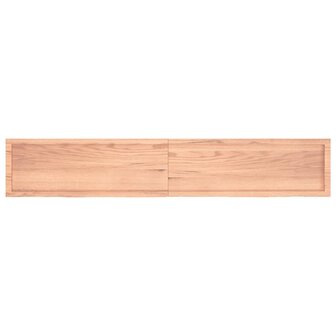 Wastafelblad 220x40x(2-4) cm behandeld massief hout lichtbruin 4