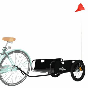 Fietstrailer oxford stof en ijzer zwart 3