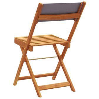 Bistrostoelen 2 st massief acaciahout en stof antracietkleurig 7