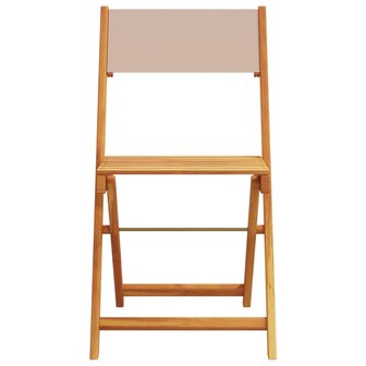 Bistrostoelen 2 st massief acaciahout en stof taupe 5