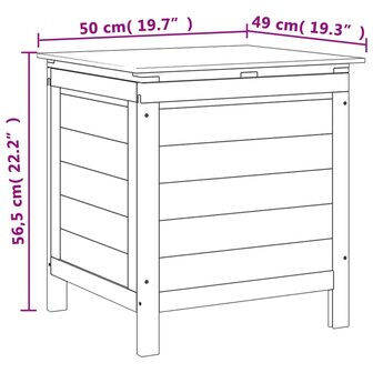 Tuinbox 50x49x56,5 cm massief vurenhout antracietkleurig 8