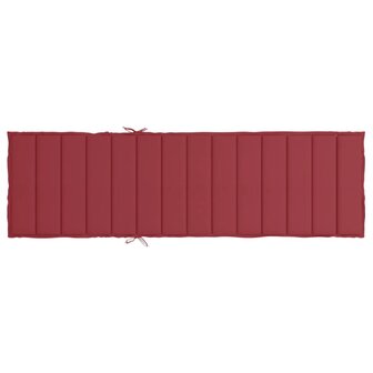 Ligbedkussen 200x60x3 cm oxford stof wijnrood 5