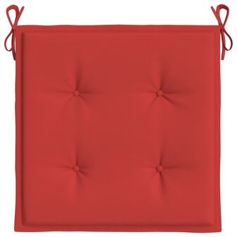 Tuinstoelkussens 4 st 40x40x3 cm oxford stof rood 5