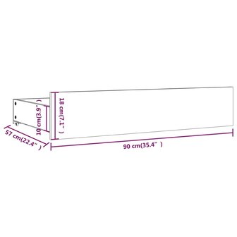 Bedlades 4 st massief grenenhout zwart 8