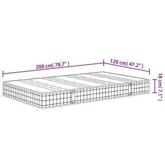 Binnenveringmatras middelhard 120x200 cm 9