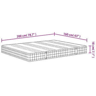 Binnenveringmatras middelhard 160x200 cm 7