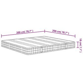 Binnenveringmatras middelhard 200x200 cm 7