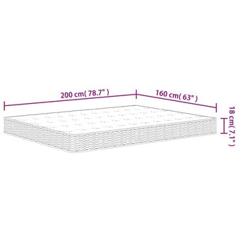 Binnenveringmatras middelhard 160x200 cm 7