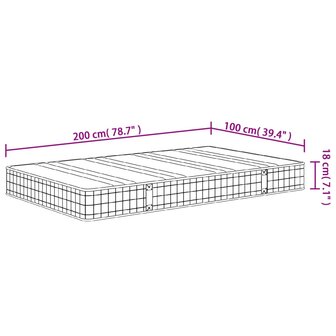 Binnenveringmatras middelhard 100x200 cm 9