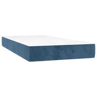 Pocketveringmatras 80x200x20 cm fluweel donkerblauw 2