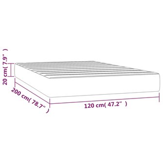 Pocketveringmatras 120x200x20 cm stof donkerbruin 7