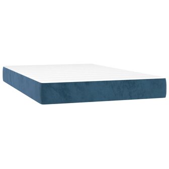 Pocketveringmatras 120x200x20 cm fluweel donkerblauw 2